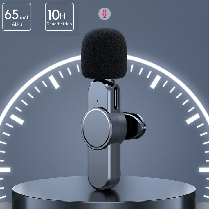 Lisslune | Wireless Mini Microphone for Smartphone – Lavalier Mic with Noise Reduction & 10h Battery
