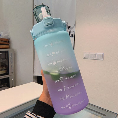 Lisslune | 2L Motivational Water Bottle with Time Markers - HydroMotivator