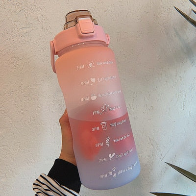 Lisslune | 2L Motivational Water Bottle with Time Markers - HydroMotivator