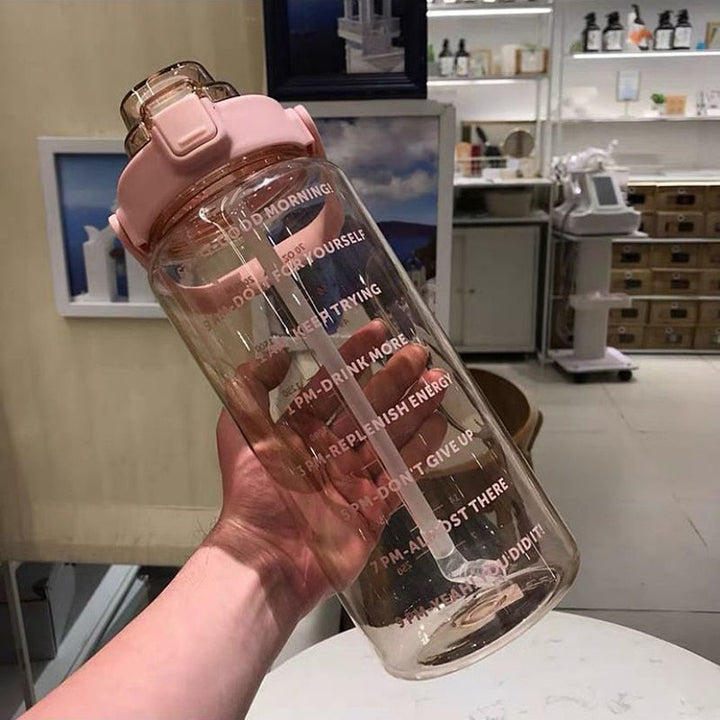 Lisslune | 2L Motivational Water Bottle with Time Markers - HydroMotivator