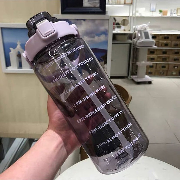 Lisslune | 2L Motivational Water Bottle with Time Markers - HydroMotivator