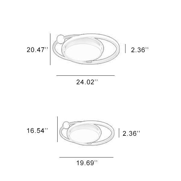 Lisslune | Nordic Round Circle LED Ceiling Light flush mounted