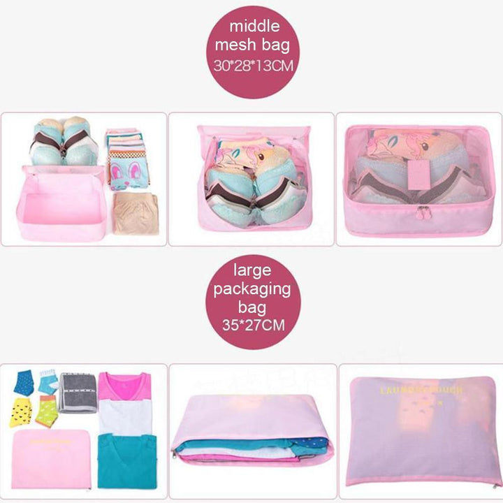 Lisslune | Travel Clothing Storage Bag (1 Set, 6 Pieces)