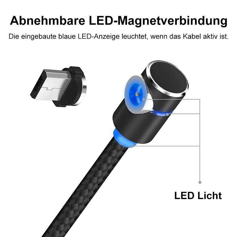 Lisslune | Bequee 3 in 1 magnetic charging cable for Lightning, Micro and Type C, 2m