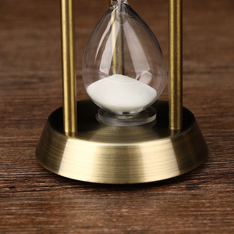 Lisslune | 3/5/10 Minutes Retro Metal Craft Hourglass Pendulum Home Office Desktop Arrangement Ornament Sand Timer Sand Glass Decoration