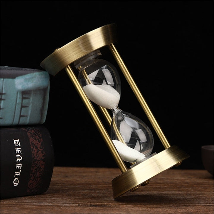 Lisslune | 3/5/10 Minutes Retro Metal Craft Hourglass Pendulum Home Office Desktop Arrangement Ornament Sand Timer Sand Glass Decoration