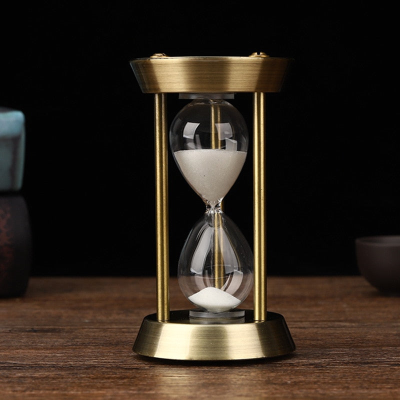 Lisslune | 3/5/10 Minutes Retro Metal Craft Hourglass Pendulum Home Office Desktop Arrangement Ornament Sand Timer Sand Glass Decoration