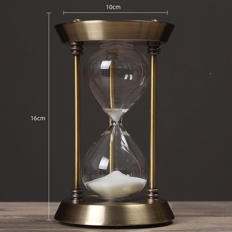 Lisslune | 3/5/10 Minutes Retro Metal Craft Hourglass Pendulum Home Office Desktop Arrangement Ornament Sand Timer Sand Glass Decoration