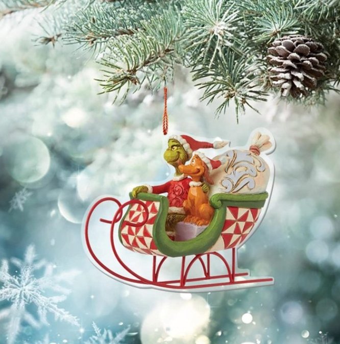 Lisslune | Grinch Christmas Tree Ornament Tag