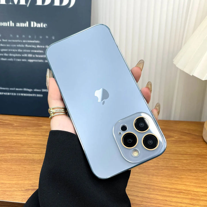 Lisslune | Galvanized Matte Acrylic Tempered Glass iPhone Case