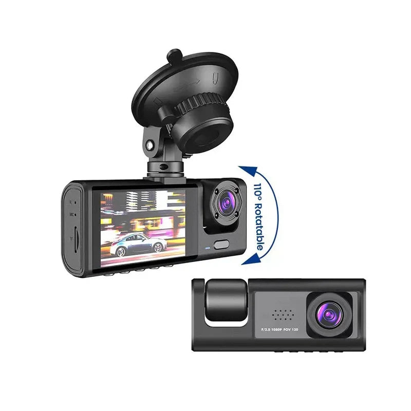 Lisslune | DriveGuard 1080P TriCam | Car Dashcam | Three Cameras | 24U Parking Monitoring