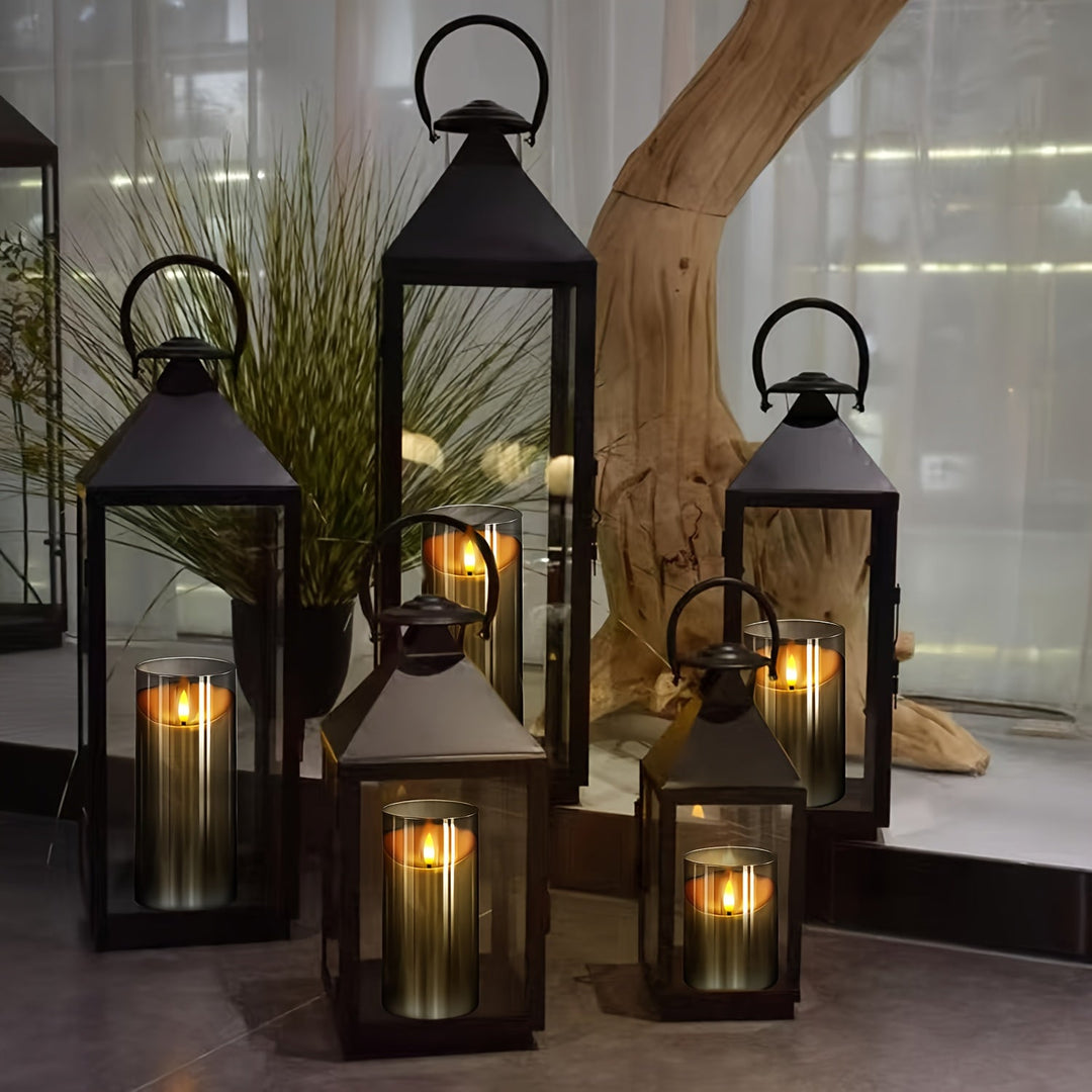 Lisslune | CandleAura - LED Grey Candles with Realistic Flame