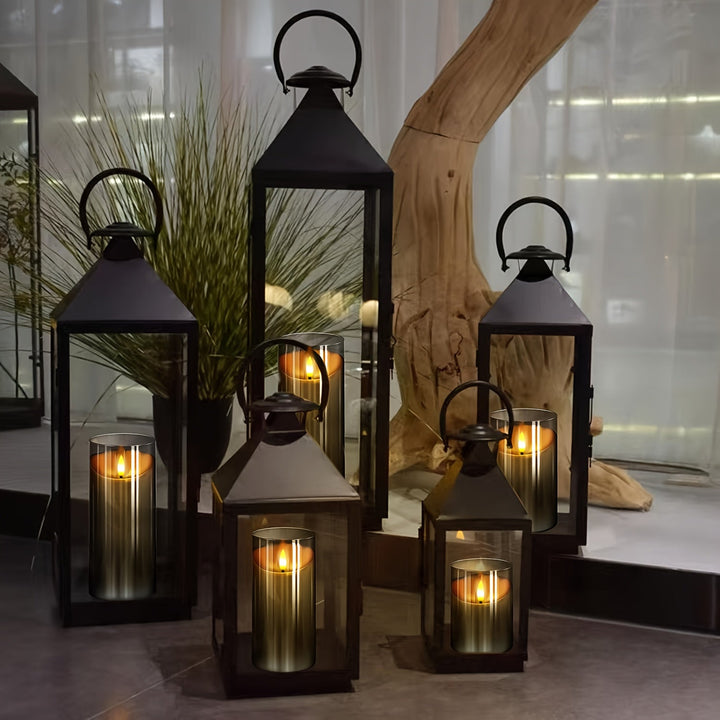 Lisslune | CandleAura - LED Grey Candles with Realistic Flame