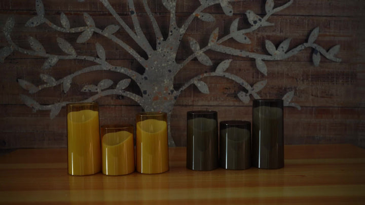 Lisslune | CandleAura - LED Grey Candles with Realistic Flame