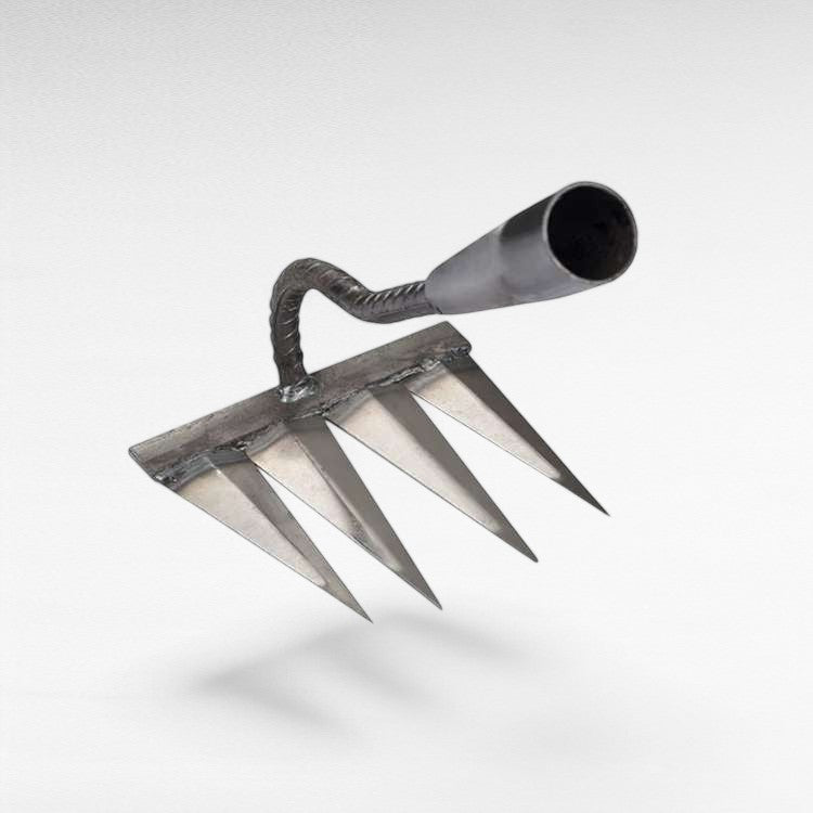 Lisslune | Steel Garden Rake with Durable Steel Tines for Lawn Care and Yard Maintenance