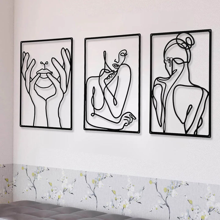 Lisslune | LuxArt | Abstract Woman | Metal Art for a Stylish Interior | Minimalist Wall Decoration