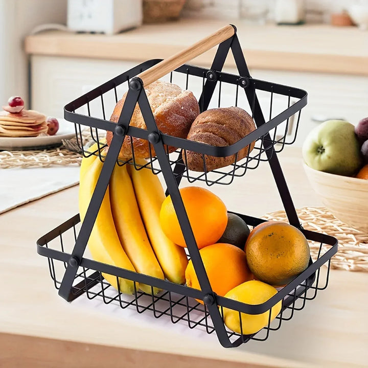 Lisslune | 3-Tier Fruit Basket Stand – Space-Saving Kitchen Storage