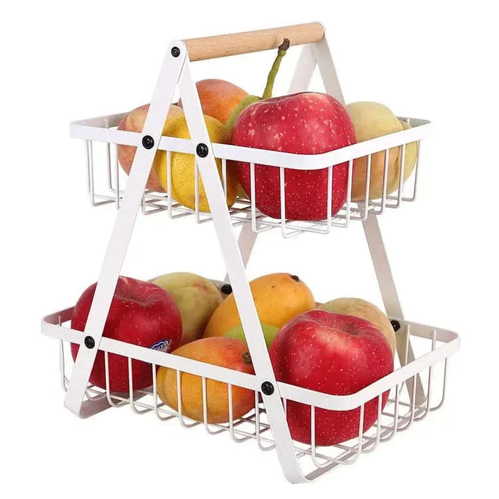 Lisslune | 3-Tier Metal Fruit Basket for Kitchen Counter