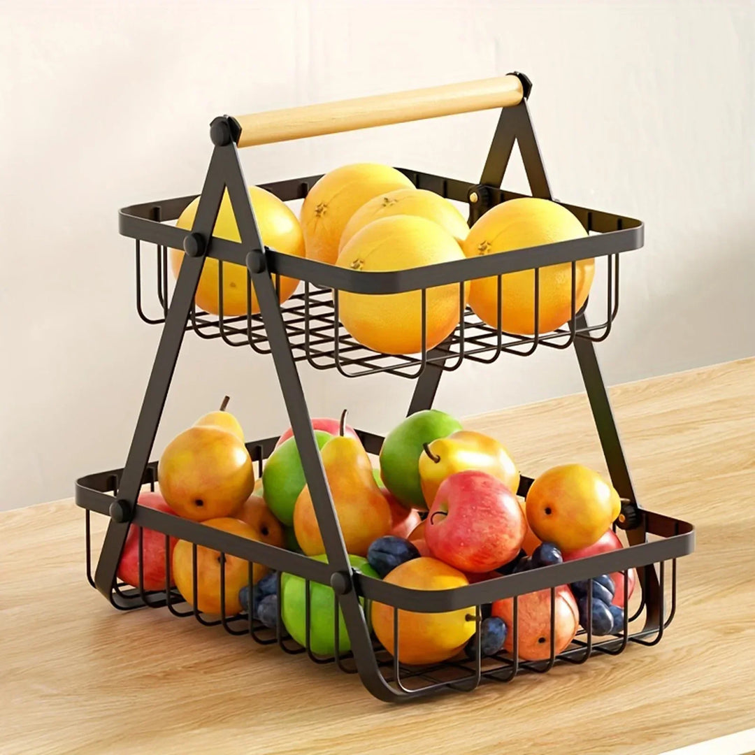 Lisslune | 3-Tier Fruit Basket Stand – Space-Saving Kitchen Storage