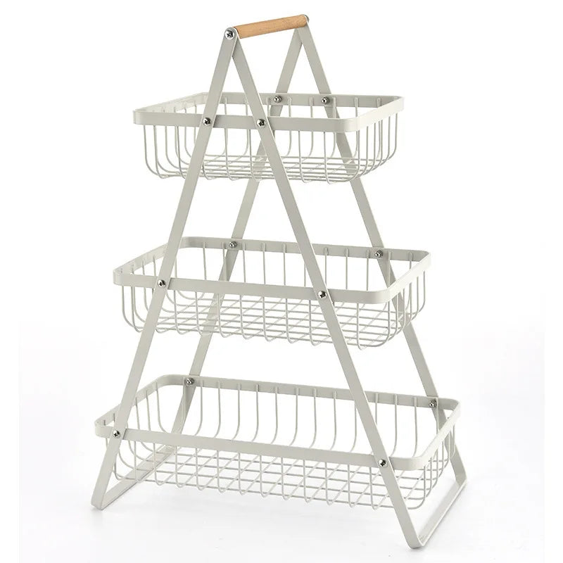 Lisslune | 3-Tier Fruit Basket Stand – Space-Saving Kitchen Storage