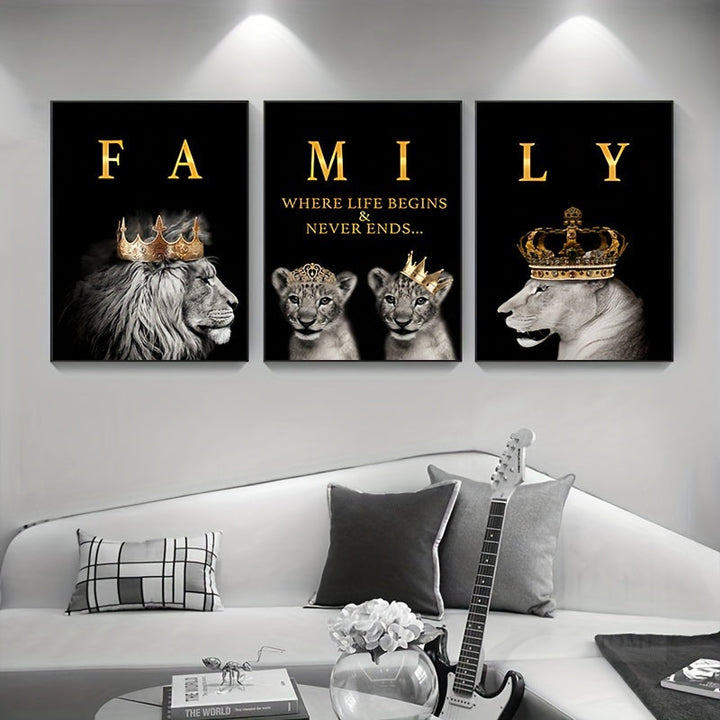 Lisslune | SavannaMajesty - Lion Family Artwork Set