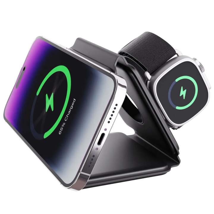 Lisslune | TriCharge Fold – 3-in-1 Foldable Wireless Charging Station