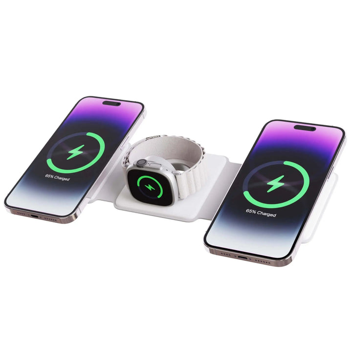 Lisslune | TriCharge Fold – 3-in-1 Foldable Wireless Charging Station