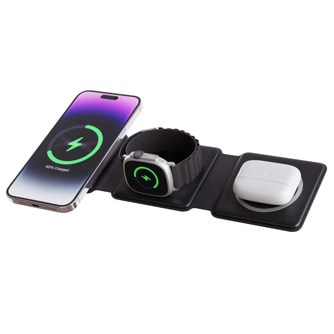 Lisslune | TriCharge Fold – 3-in-1 Foldable Wireless Charging Station