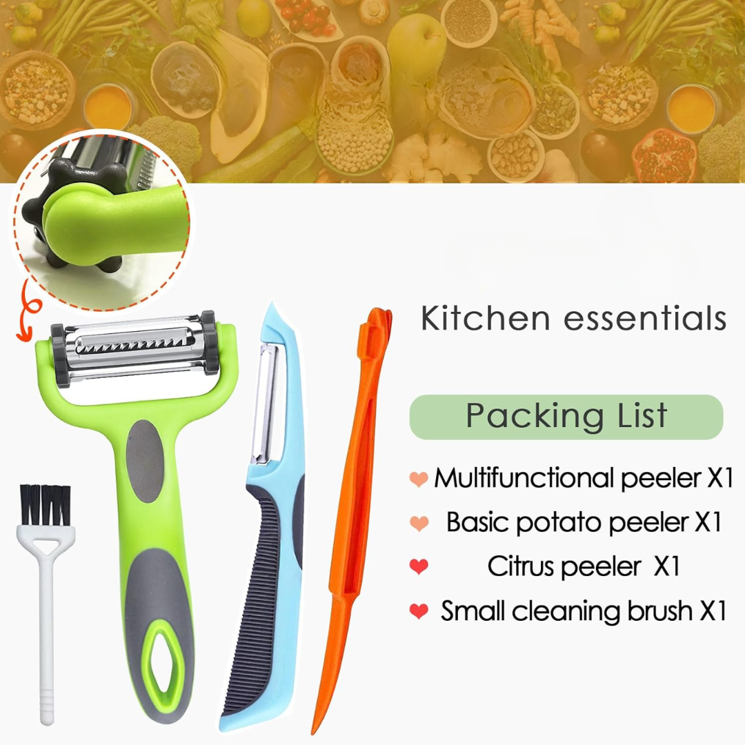 Lisslune | 3-in-1 Vegetable Peeler with Julienne Blade