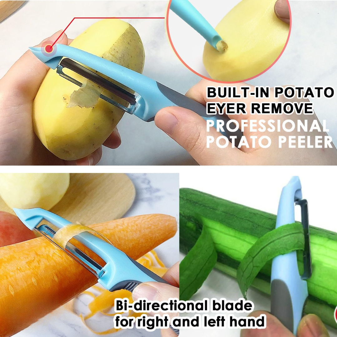 Lisslune | 3-in-1 Vegetable Peeler with Julienne Blade