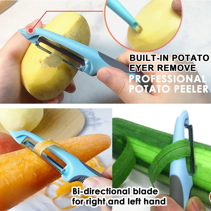 Lisslune | 3-in-1 Vegetable Peeler with Julienne Blade