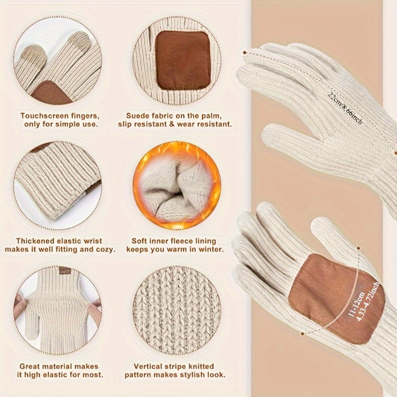 Lisslune | WinterWarm 3-in-1 Set – Hat, Scarf and Touchscreen Gloves
