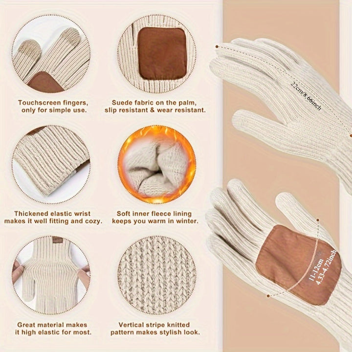 Lisslune | WinterWarm 3-in-1 Set – Hat, Scarf and Touchscreen Gloves