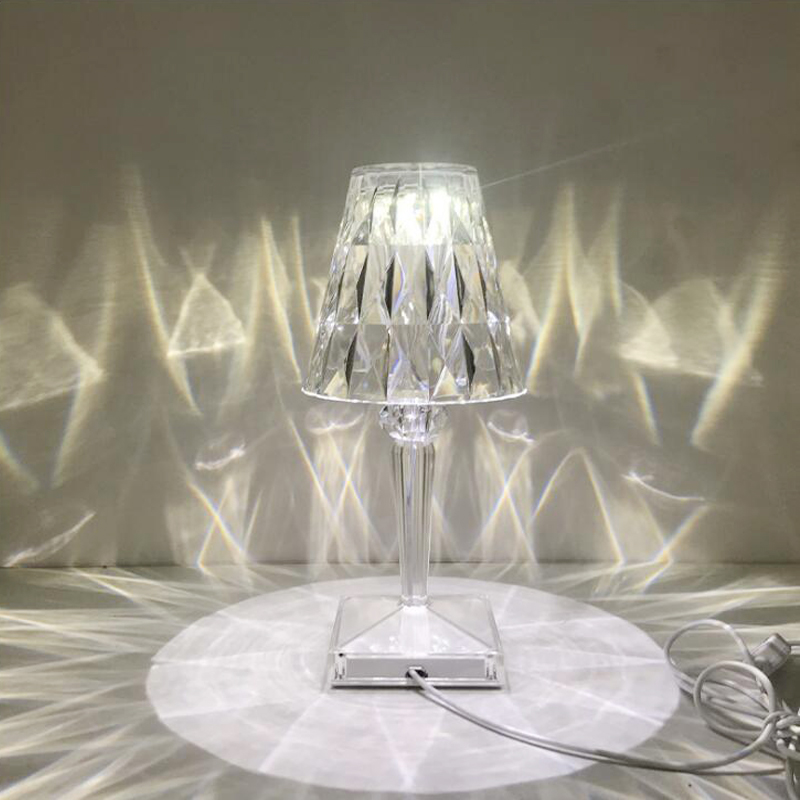 Lisslune | CrystalGlow Touch lamp – Elegant Table Lamp with Touch Sensor and USB