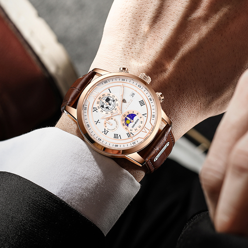 Lisslune | Classic Chronograph Men’s Watch | Stylish & Functional Luxury Wristwatch for Every Occasion