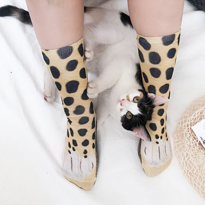 Lisslune | Cat Paw 3D Printed Unisex Socks