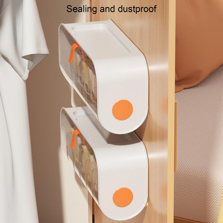 Lisslune | Punch-Free Wall Clothes Organizer Storage Box