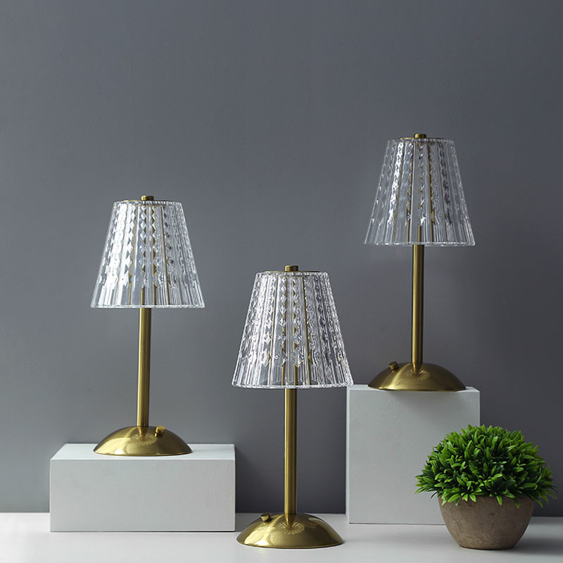 Lisslune | Vintage Crystal LED Table Lamp with Adjustable Brightness