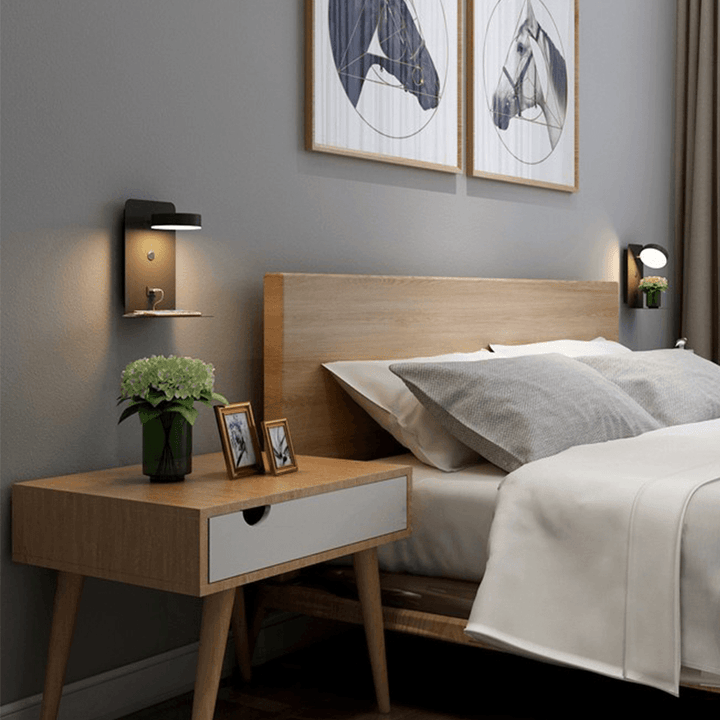 Lisslune | Night lamp with charger - BrightHub - 330° Rotatable - Charging station