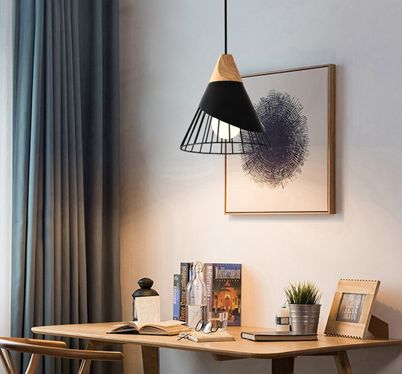 Lisslune | Modern Wooden Cone Pendant Lights
