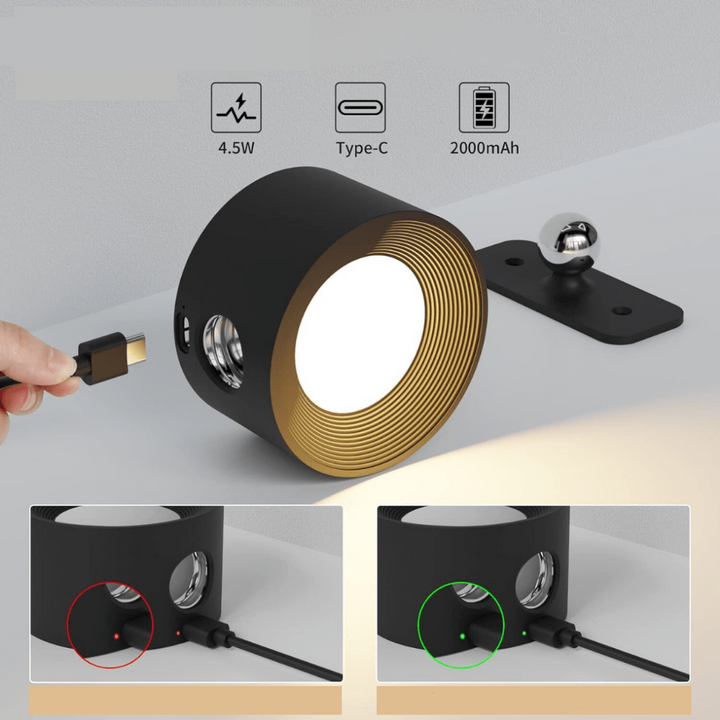 Lisslune | FlexiLamp – Cordless rechargeable 360° wall lamp