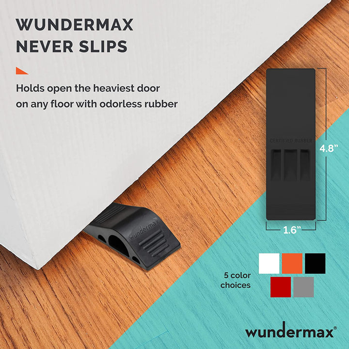 Lisslune | 3-Pack: Wundermax Rubber Safety Door Stopper
