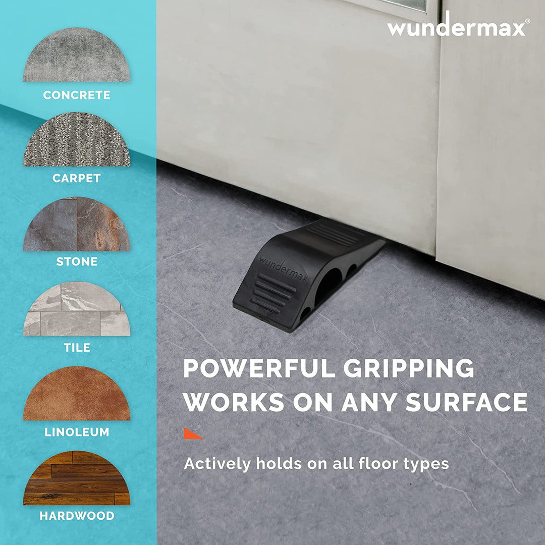 Lisslune | 3-Pack: Wundermax Rubber Safety Door Stopper