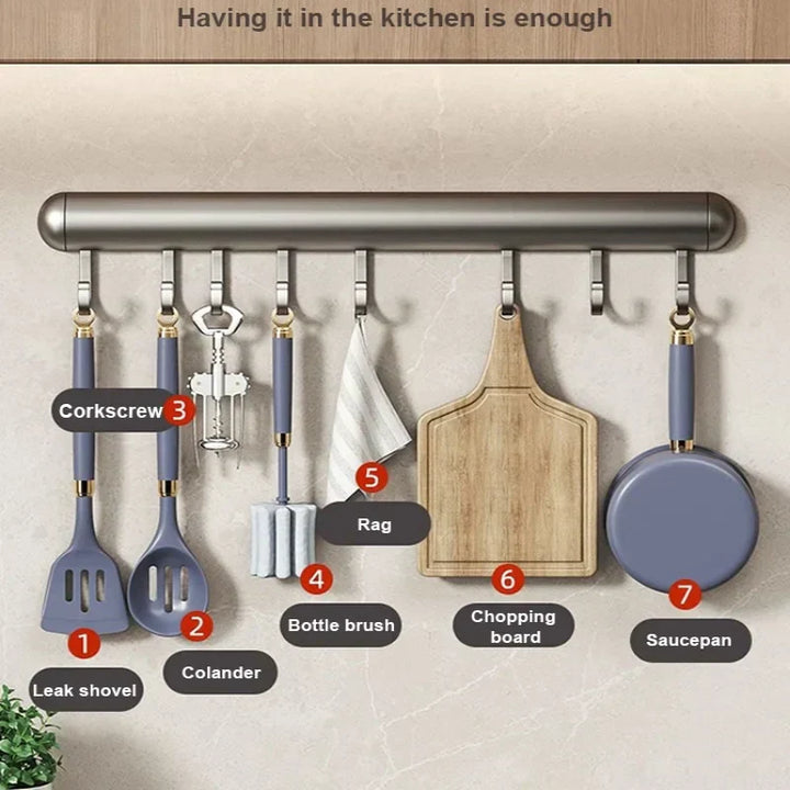 Lisslune | Kitchen hook rail - AluHook stainless steel