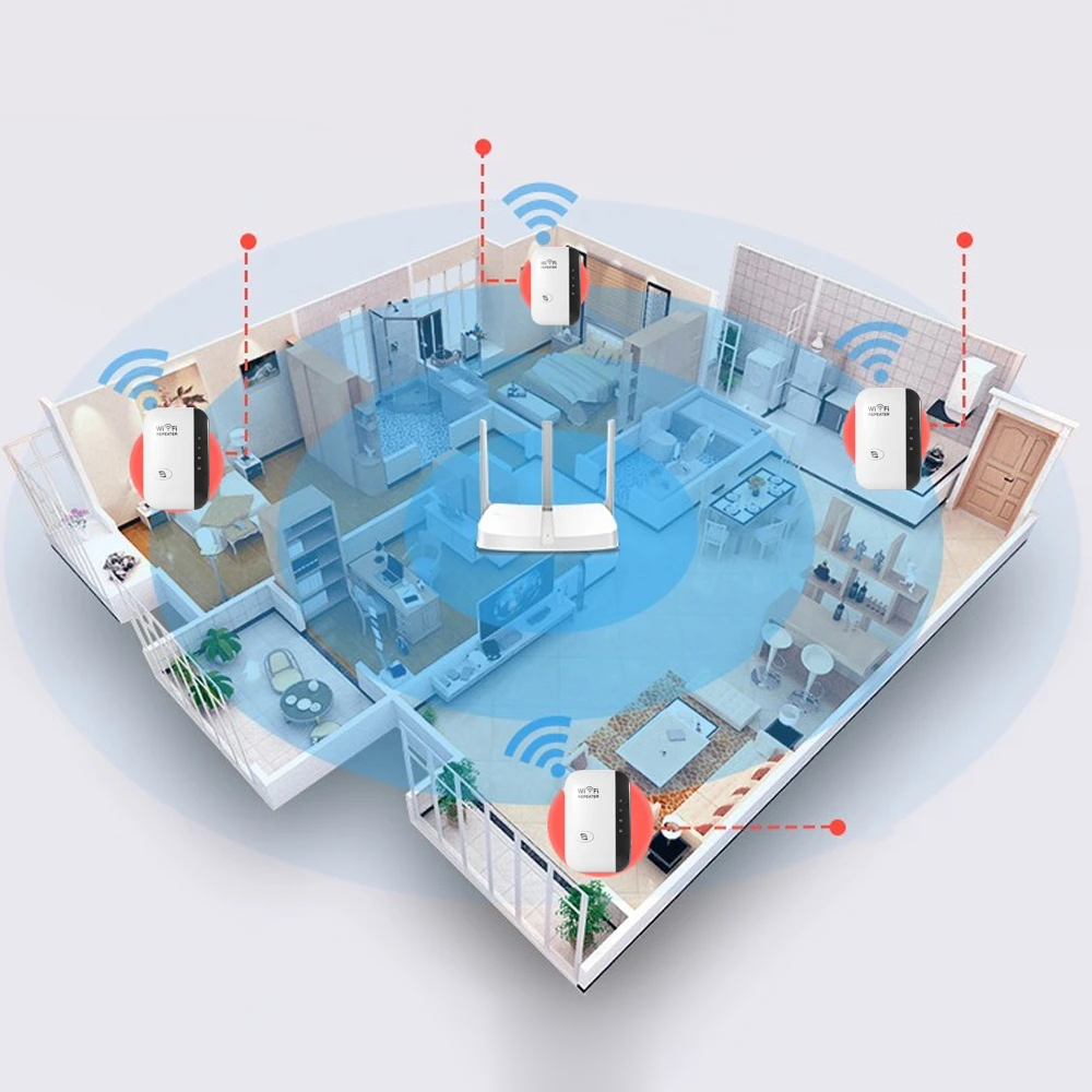 Lisslune | WiFiBooster Wireless WiFi Signal Extender – Fast & Stable Internet for Every Room