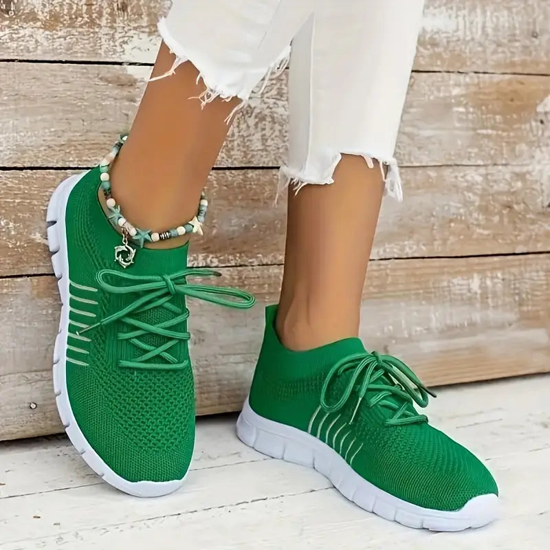 Lisslune | Breathable Lace-Up Running Trainer Sneakers