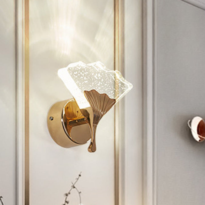 Skørter | Ginkgo Bedroom Wall Sconces Light Vintage Bubble Crystal 1/2 Heads Gold LED Wall Lighting in Warm/White Light