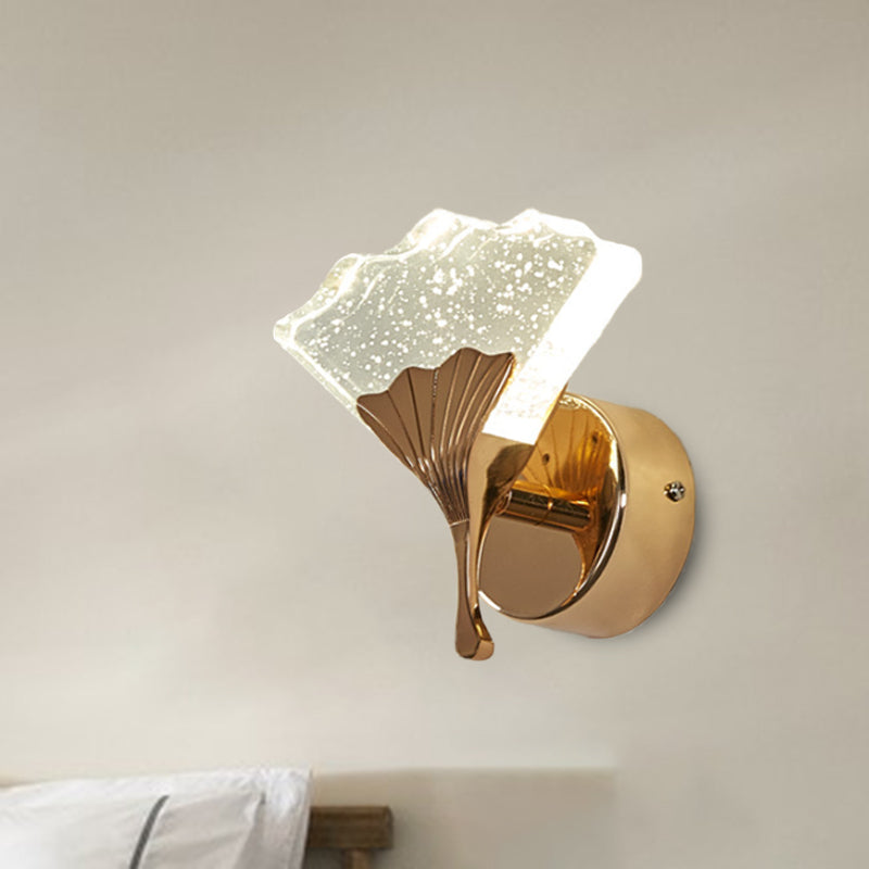 Skørter | Ginkgo Bedroom Wall Sconces Light Vintage Bubble Crystal 1/2 Heads Gold LED Wall Lighting in Warm/White Light