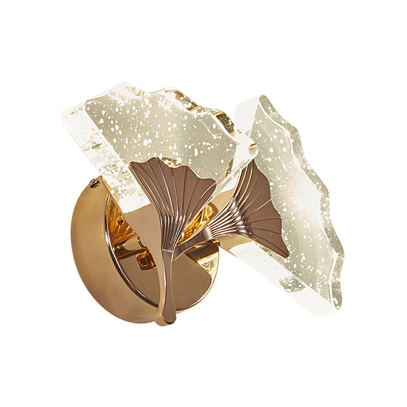 Skørter | Ginkgo Bedroom Wall Sconces Light Vintage Bubble Crystal 1/2 Heads Gold LED Wall Lighting in Warm/White Light