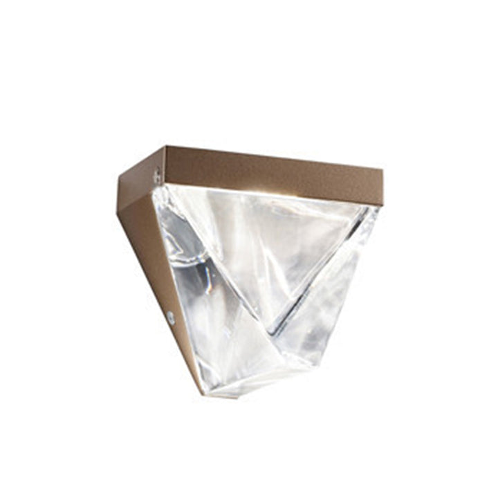 Skørter | LED Crystal Wall Light Minimalism Black/Gold Triangle Living Room Wall Mount Lighting